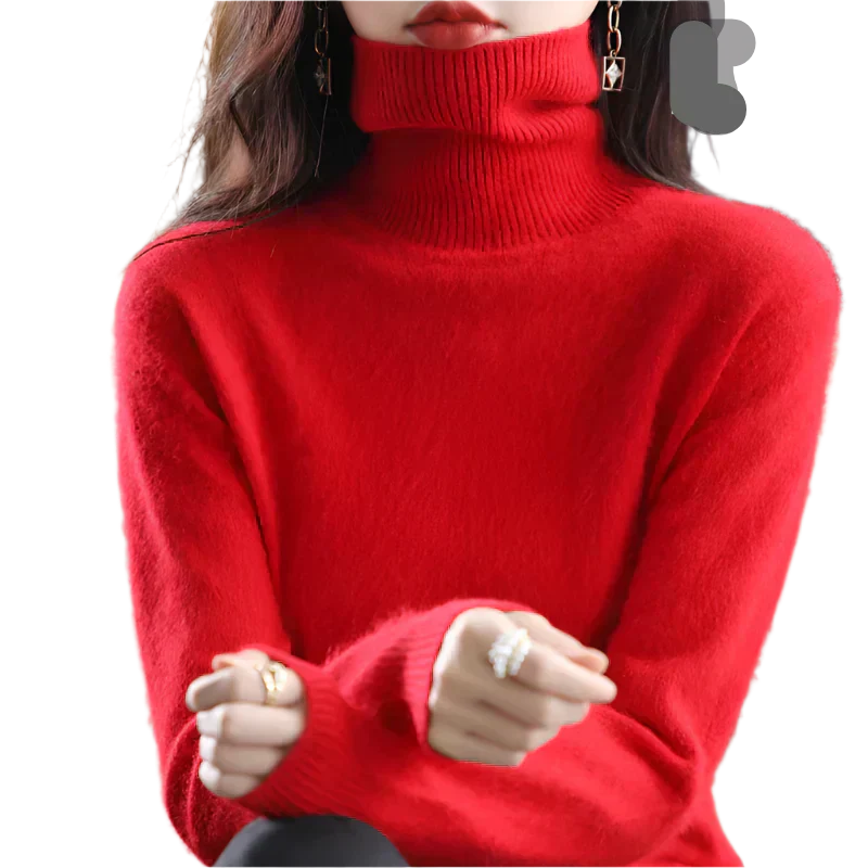 AuroraWeave Kaschmir Rollkragenpullover für Frauen im Herbst