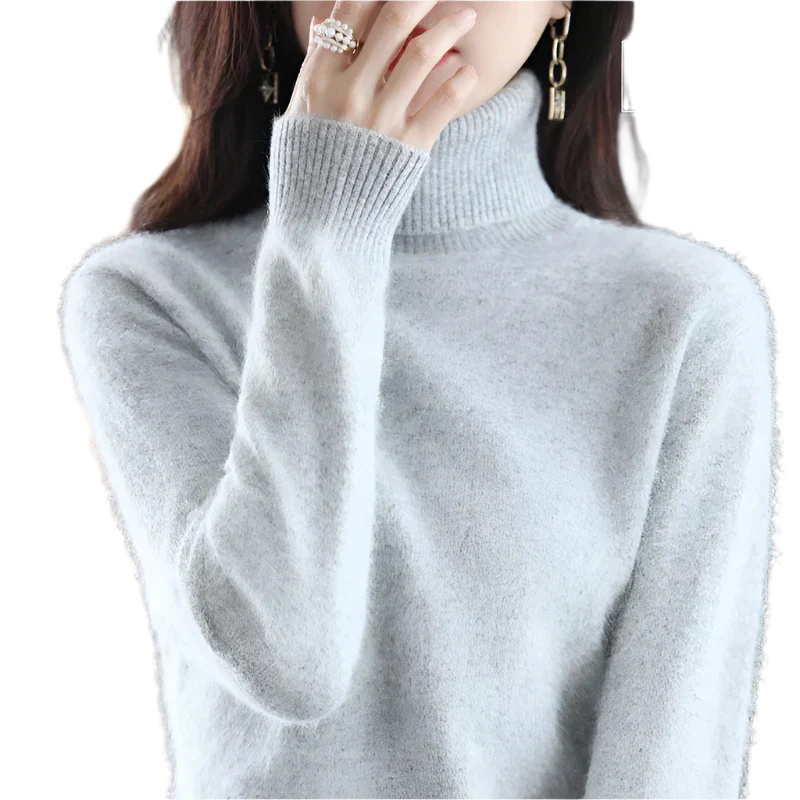 AuroraWeave Kaschmir Rollkragenpullover für Frauen im Herbst
