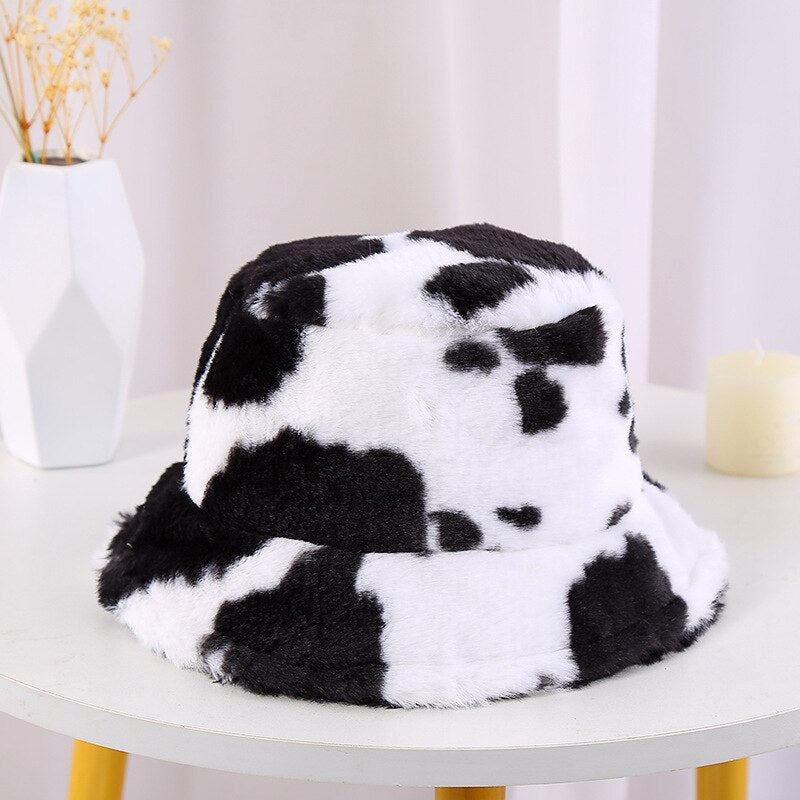 Samtweiche Wintermütze Luxusplüsch – Warmer Unisex Bucket Hat für kalte Tage