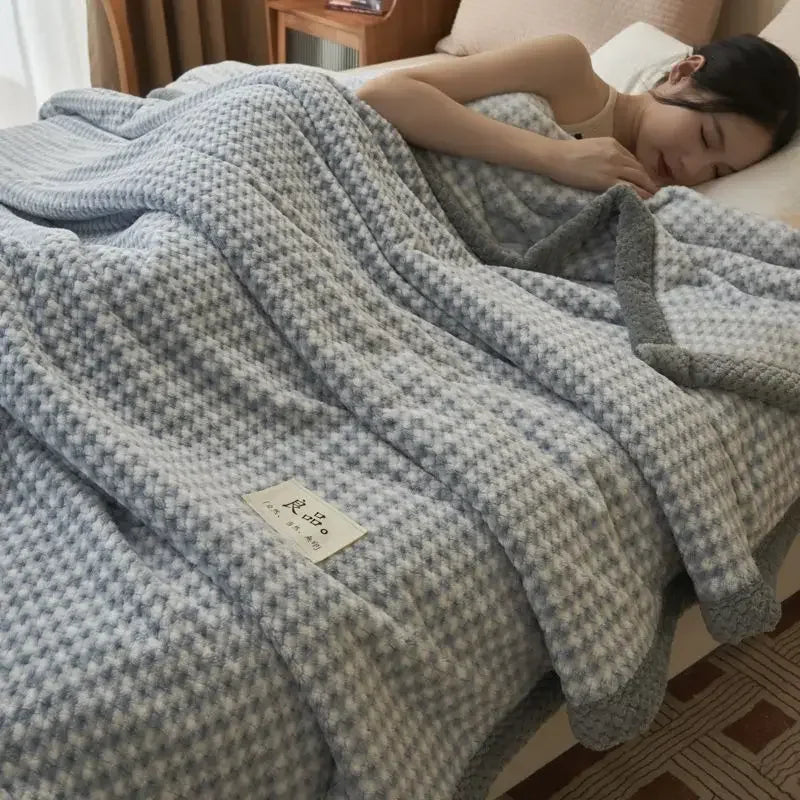 Karierte Decke – Weiche Plaid für Sofa und Bett mit Klassischem Schachbrettmuster
