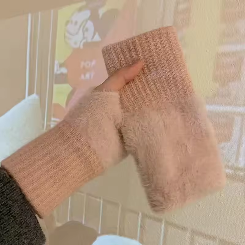 Unisex Fleece Fingerlose Handschuhe – Warm, Weich und Funktional