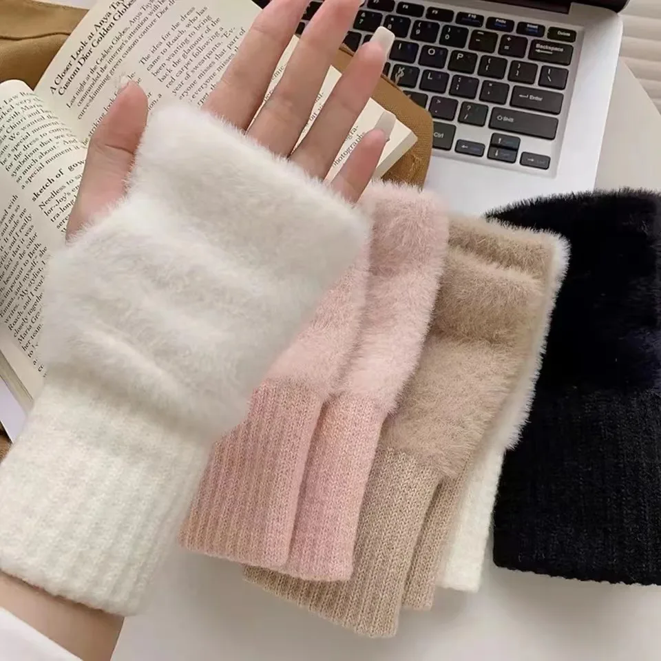 Unisex Fleece Fingerlose Handschuhe – Warm, Weich und Funktional