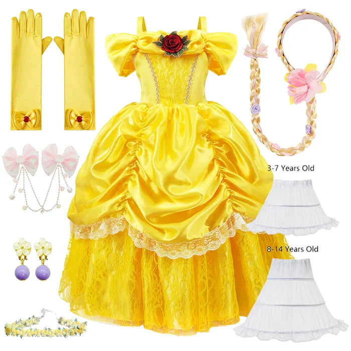 Liora Verzauberndes Prinzessinnenkleid – Märchenhaftes Cosplay für Kinder