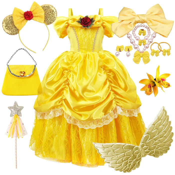 Liora Verzauberndes Prinzessinnenkleid – Märchenhaftes Cosplay für Kinder