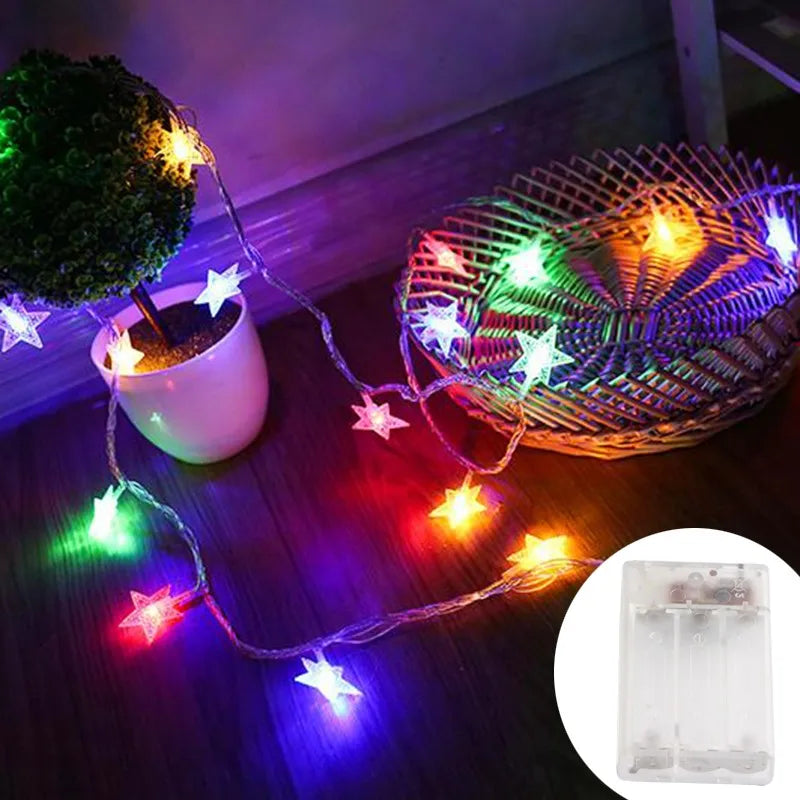 Sternen LED Weihnachtsbeleuchtung – Dekorativer Lichtervorhang für Innen und Außen