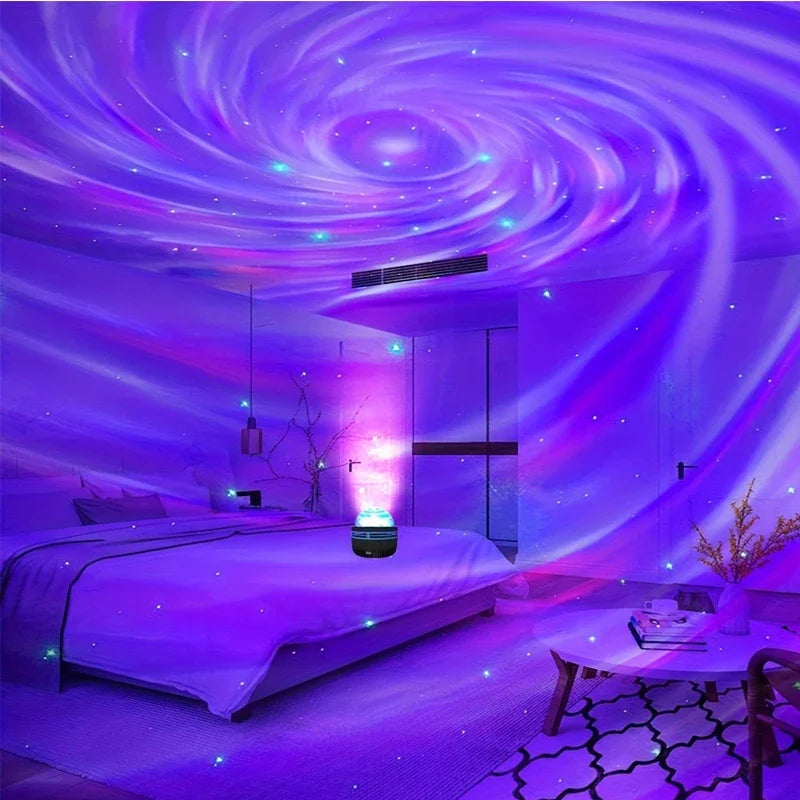 Polariva Nordlichtprojektor mit Musik-Synchronisation und Fernbedienung für RGB-Stimmungsbeleuchtung