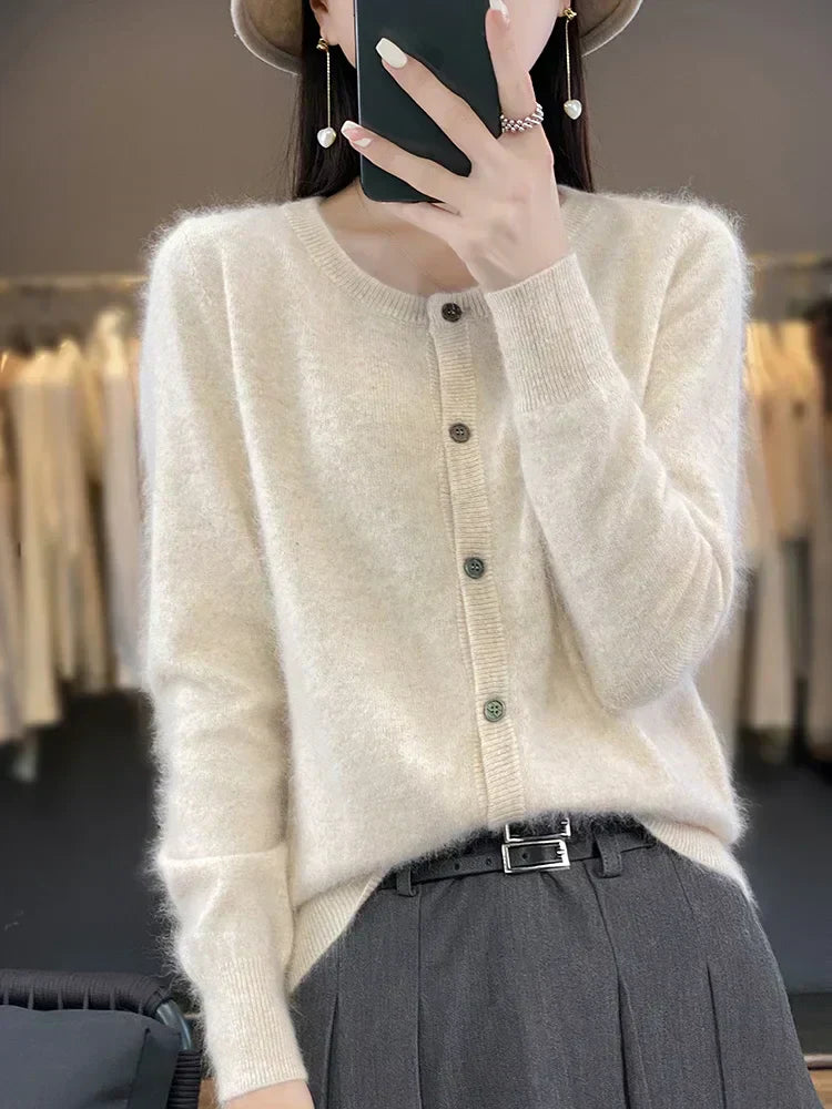 Aurea Kaschmir Cardigan Pullover für kaltes Wetter