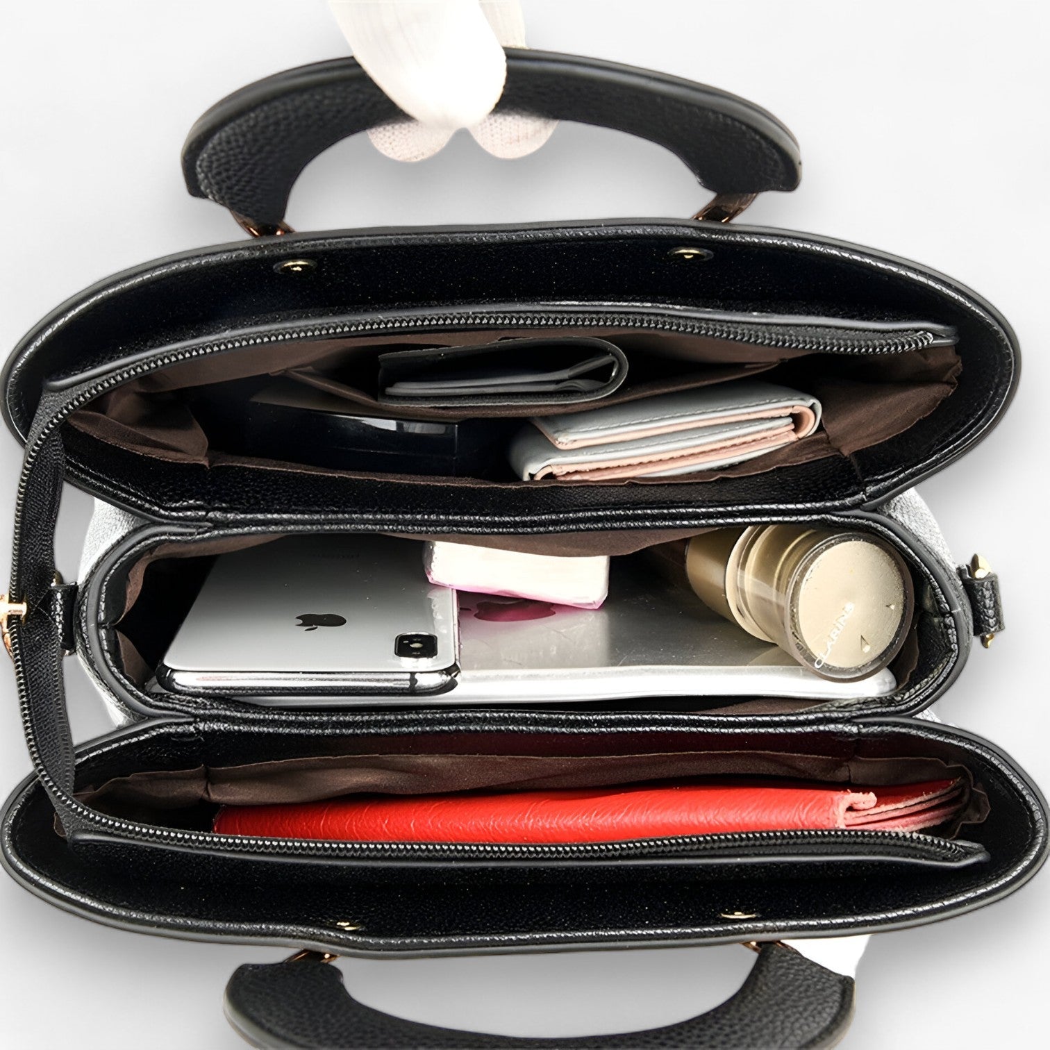 Luxuriöse Leder-Tote-Handtasche für Frauen mit vielseitigem Design und optimaler Organisation