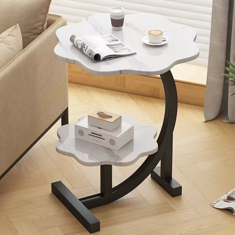 Caliora - Luxe Zweischichtige Verschiebbare Mini Beistelltisch