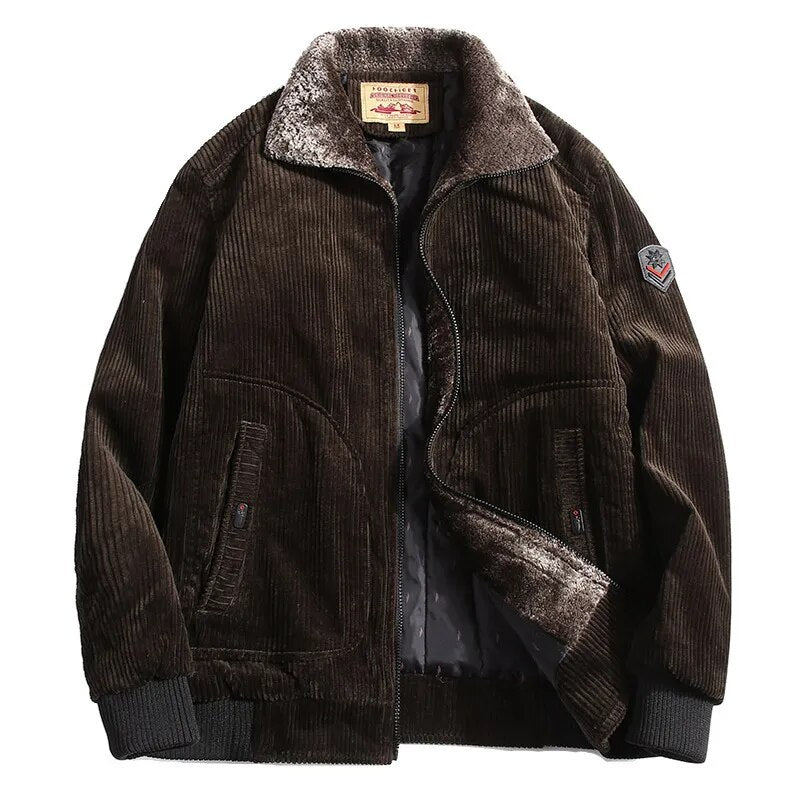 Klassische Winterjacke aus Cord für Herren
