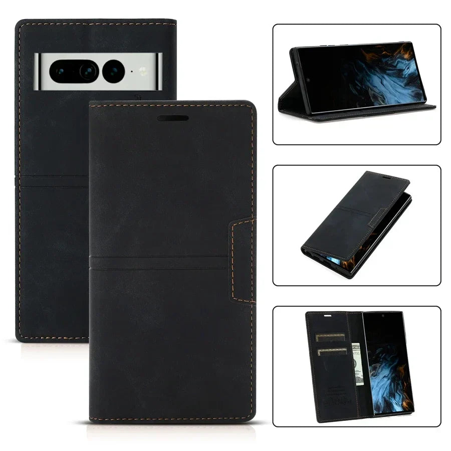 Sandsberg Leder Flipcase-Brieftasche für Google Pixel
