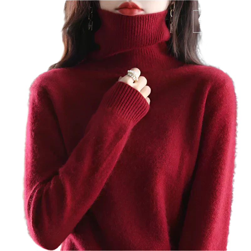 AuroraWeave Kaschmir Rollkragenpullover für Frauen im Herbst