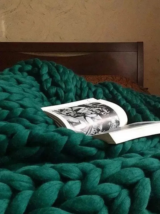 Chunky Strickdecke – Extra Weiche, Warme Decke für Sofa und Bett