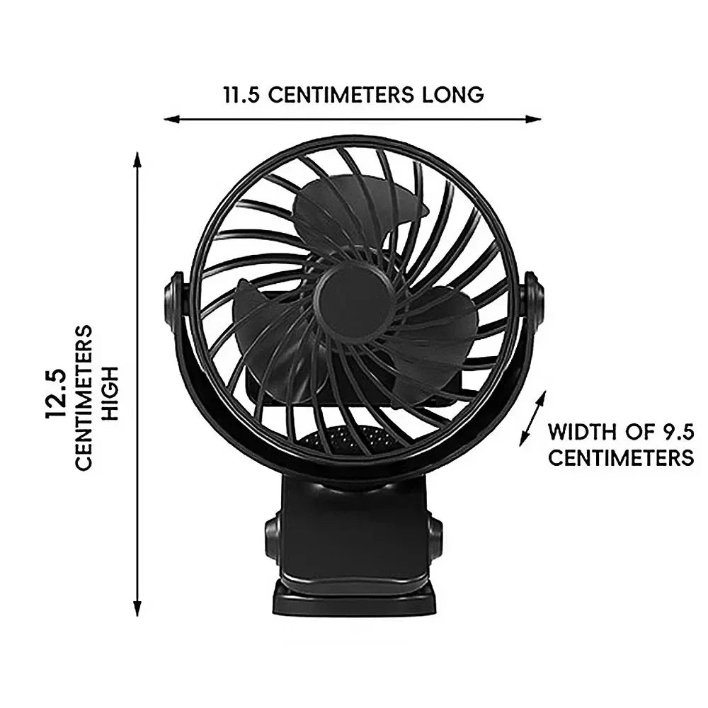 FlexiBreeze USB Ventilator | Drehbar, tragbar mit 3 Geschwindigkeiten und Nachtlicht
