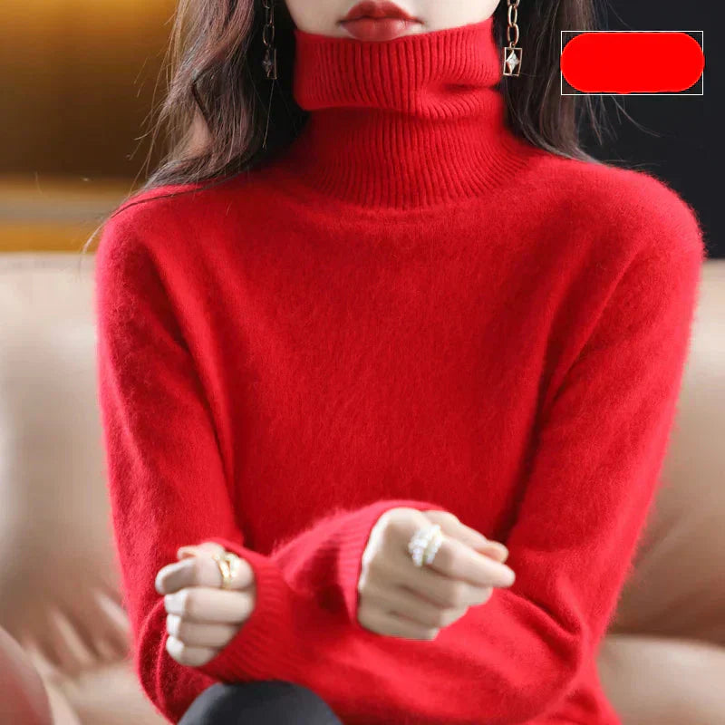 Nyorelle Kaschmir Hochkragenpullover für Herbst und Winter