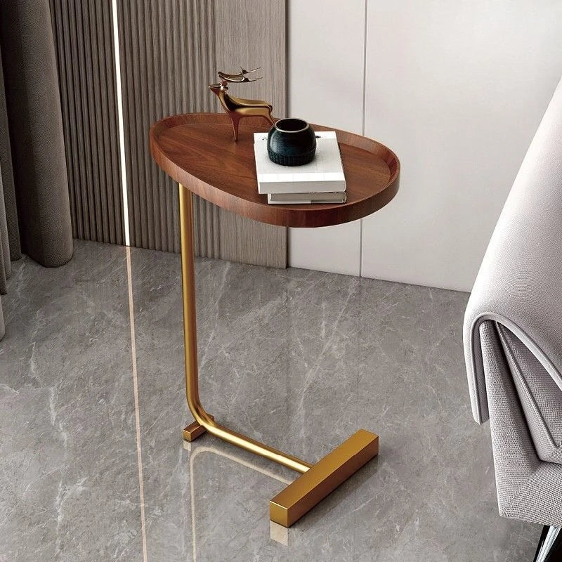 Nirethia - C-förmiger mobiler Beistelltisch ideal für Sofa oder Bett