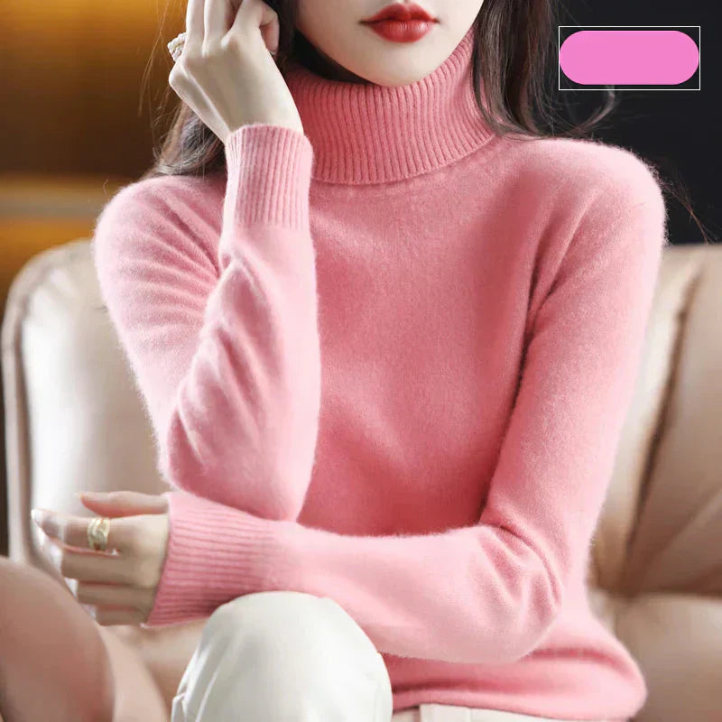 Nyorelle Kaschmir Hochkragenpullover für Herbst und Winter