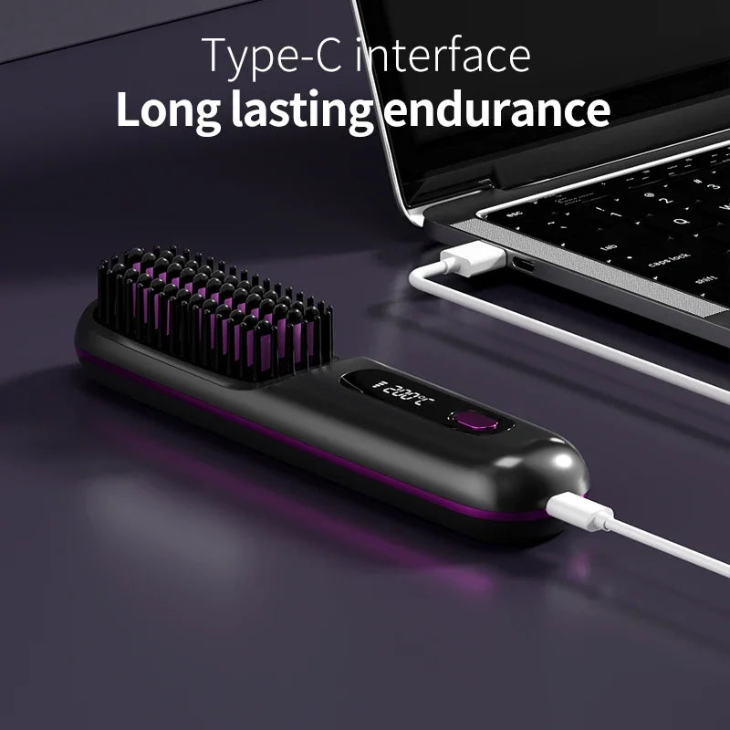 Glissara | Kabelloses Haarglätteisen | USB-Ladefunktion & LCD-Display | Keramik & Ionen-Technologie
