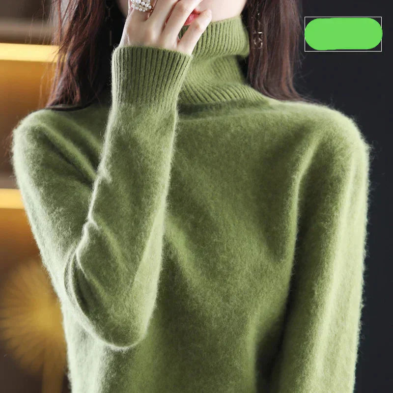 Nyorelle Kaschmir Hochkragenpullover für Herbst und Winter