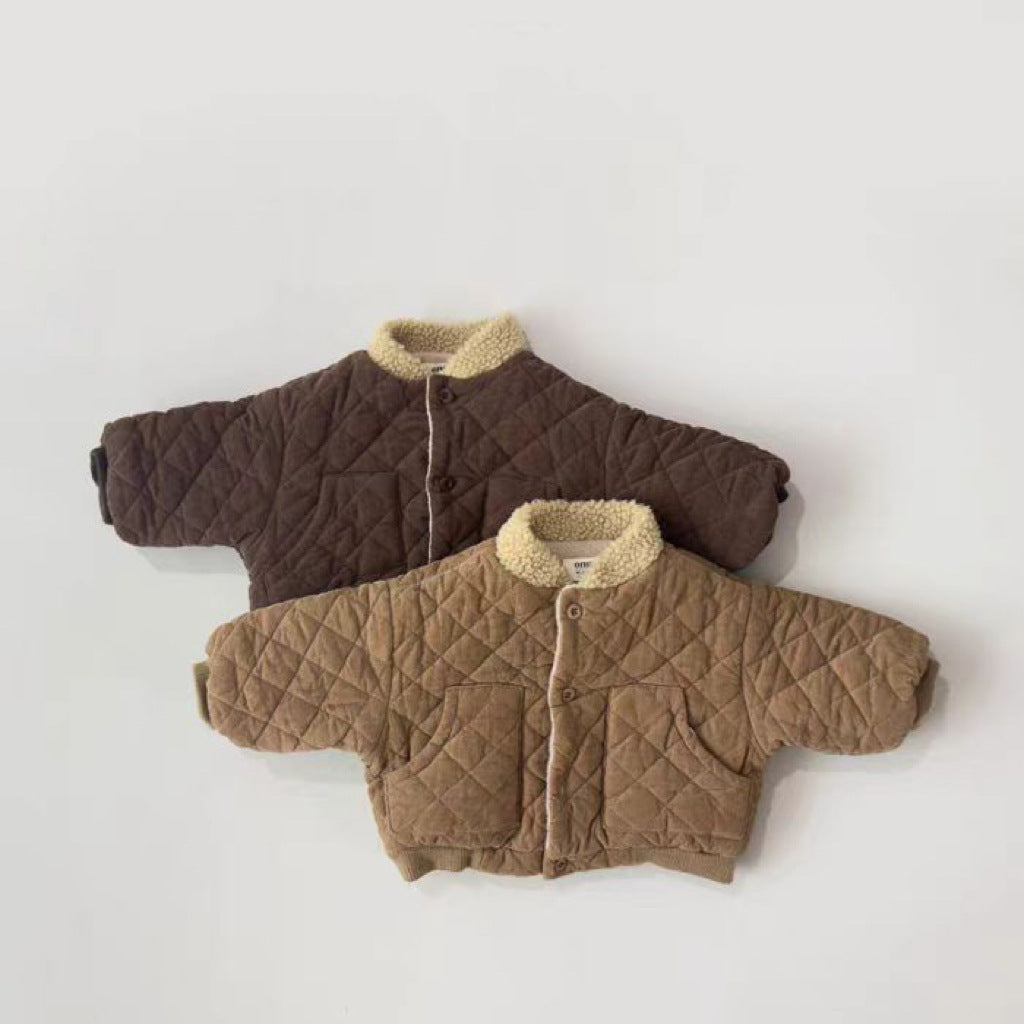 WarmNest Gepolsterte Kinderjacke – Weiches Sherpa-Futter & Bequeme Winterjacke für Jungen