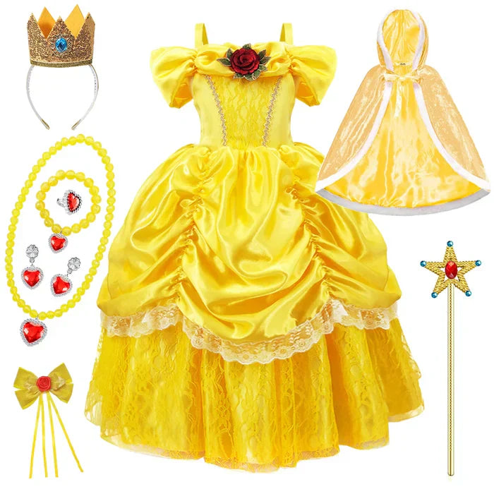 Liora Verzauberndes Prinzessinnenkleid – Märchenhaftes Cosplay für Kinder