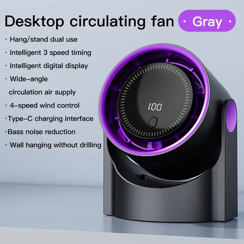 Airiqo USB Ventilator | Tragbar, flüsterleise und energieeffizient mit 100 Stufen