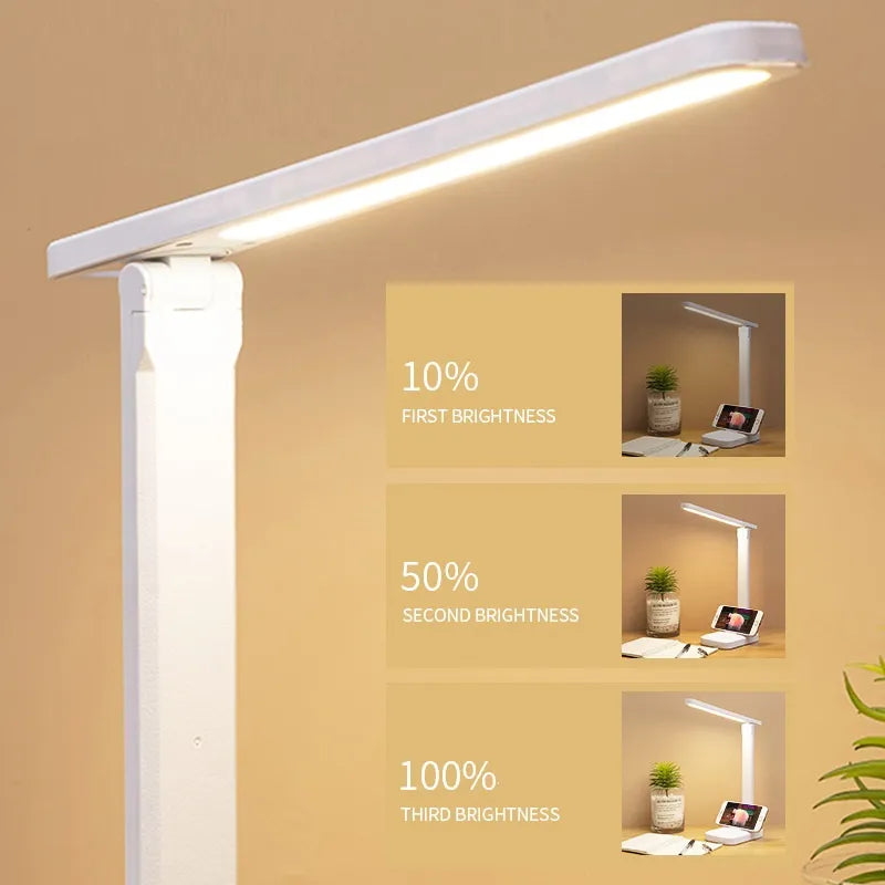 4800mAh Wiederaufladbare LED-Schreibtischlampe USB Touch dimmbar faltbar augenfreundliche Leselampe