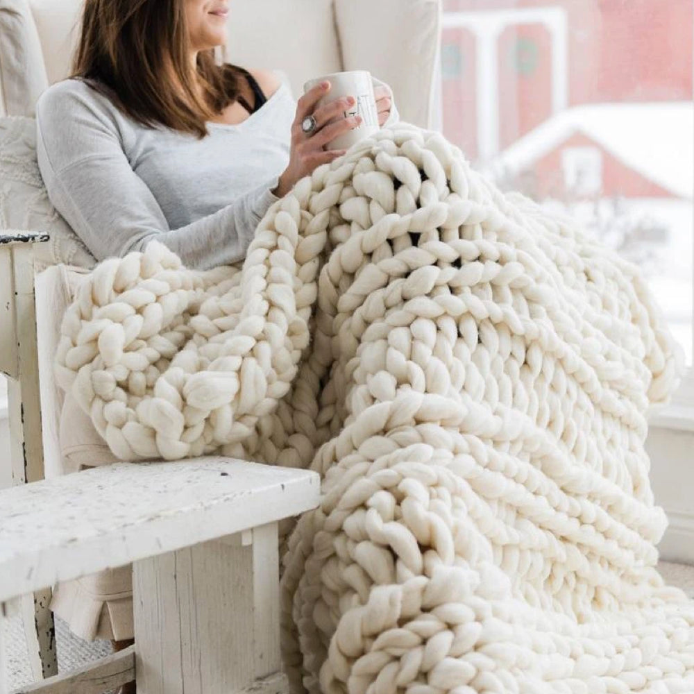 1000 Gramm XXL Chunky Strickgarn Weich Für Warme Decken