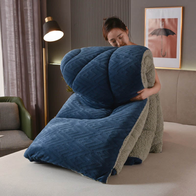 Bunte Dicke Sherpa Winterdecke Mit Quiltkern Wärme