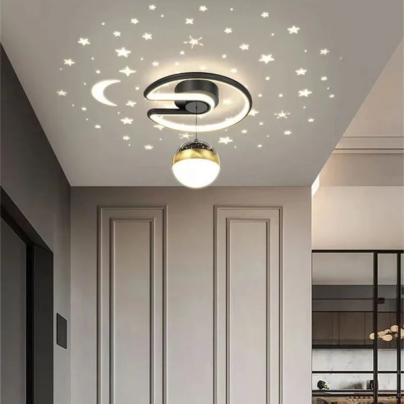 Moderne LED Deckenlampe Sternenhimmel Kronleuchter