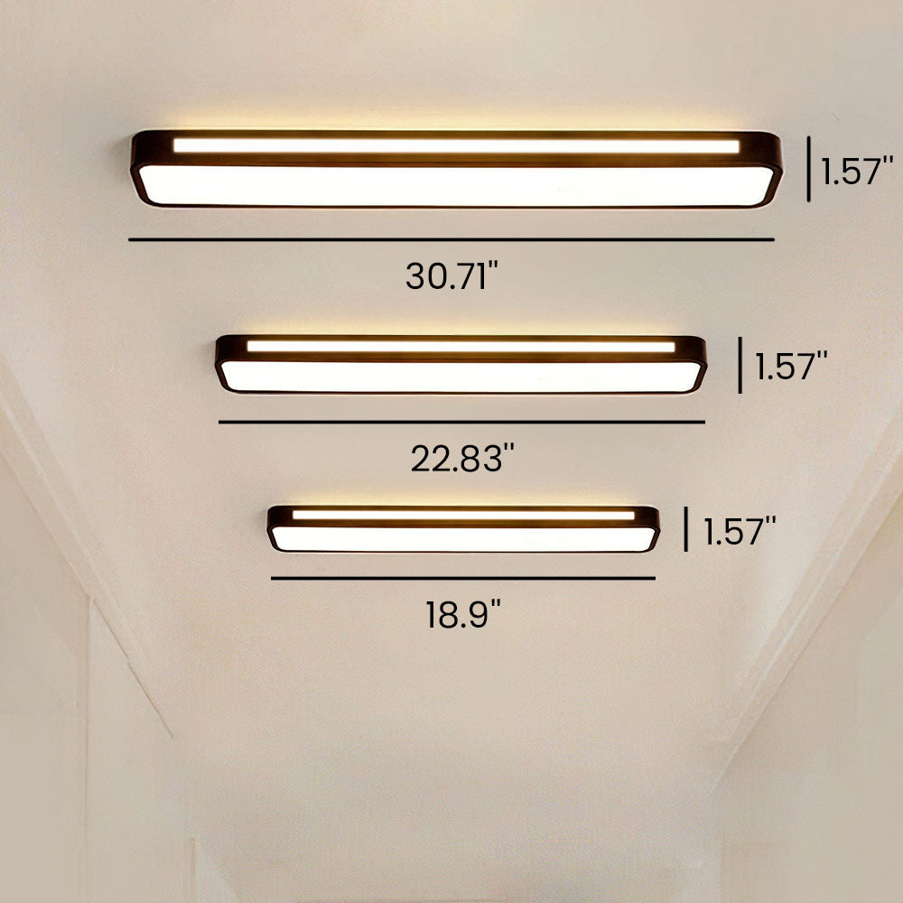 Minimalistische Lineare LED Deckenlampe aus Eisen mit Acryl