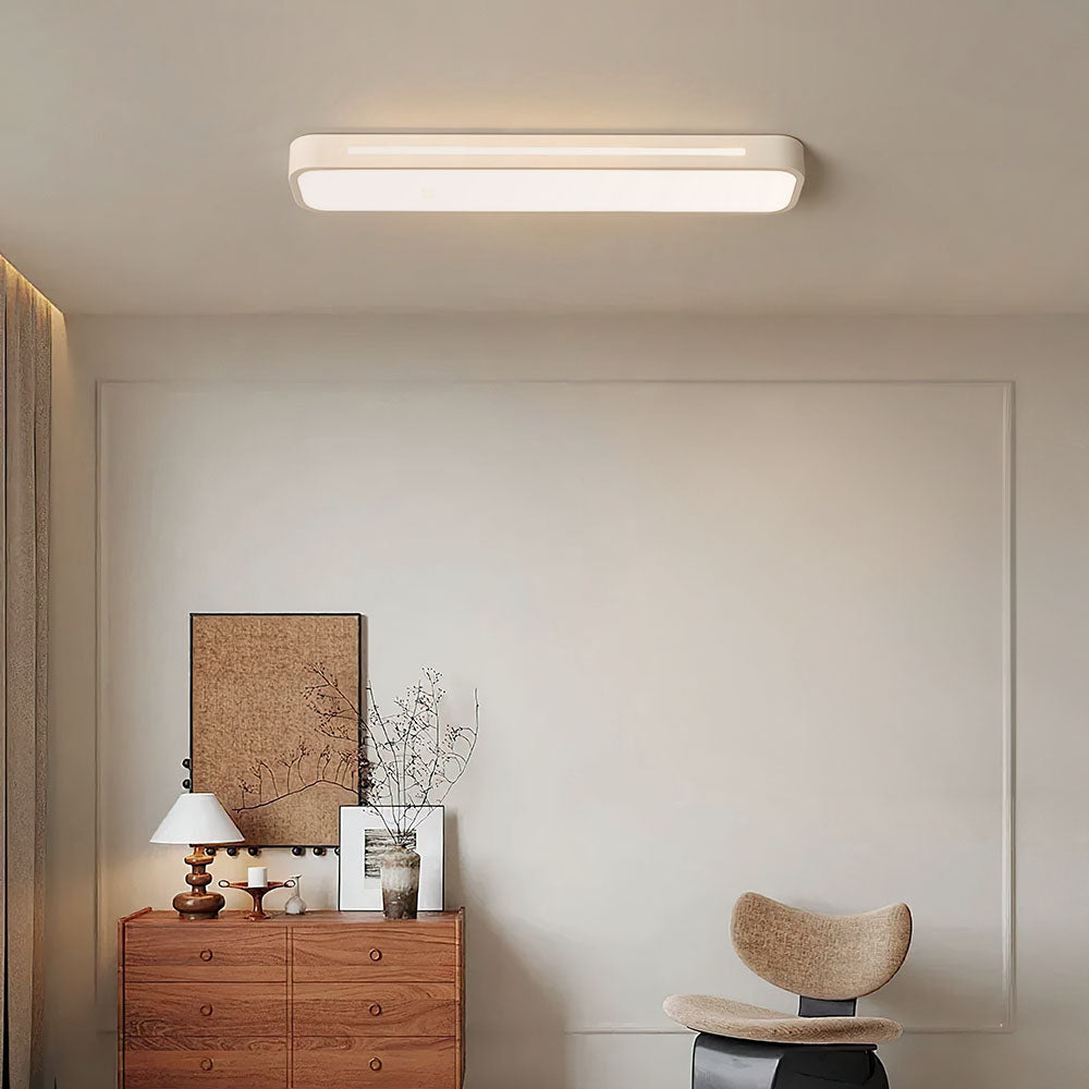 Minimalistische Lineare LED Deckenlampe aus Eisen mit Acryl