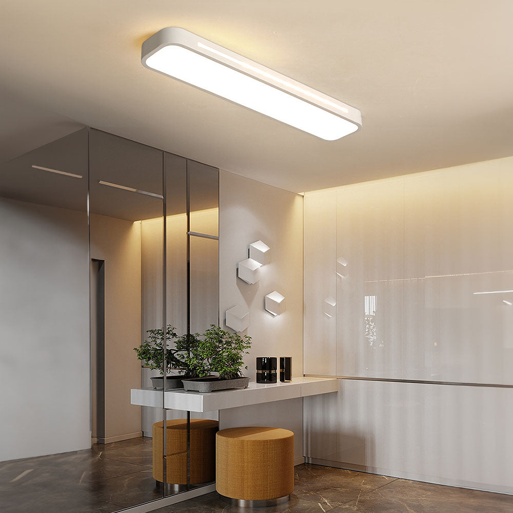 Minimalistische Lineare LED Deckenlampe aus Eisen mit Acryl