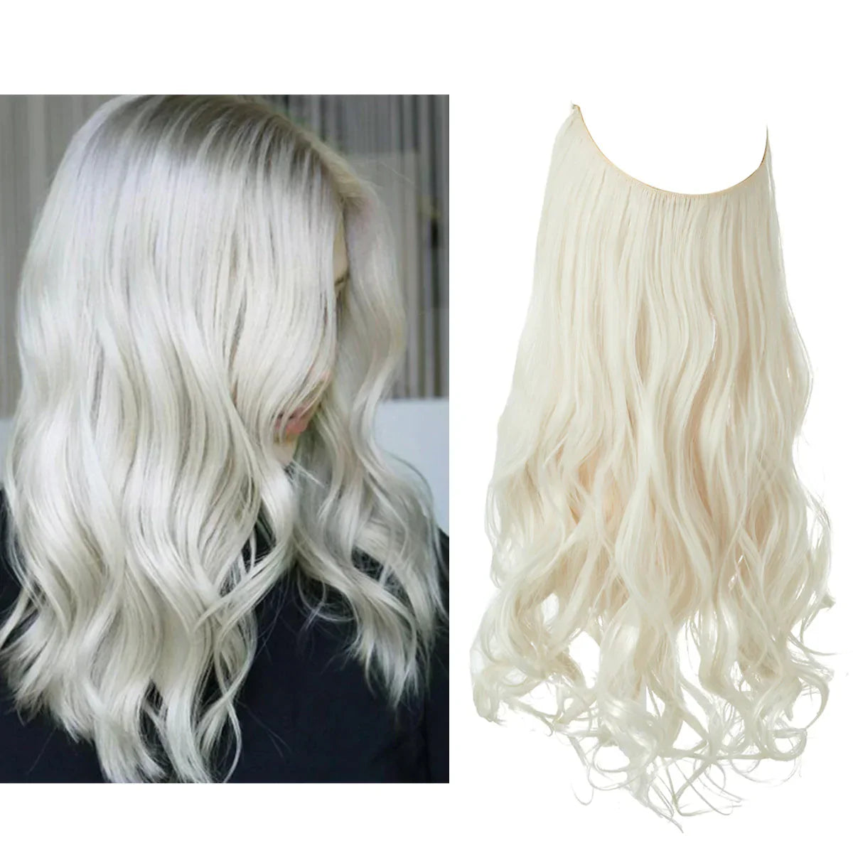 SecretHair | Echthaar Extensions | Natürliches Wellen-Volumen | Blond