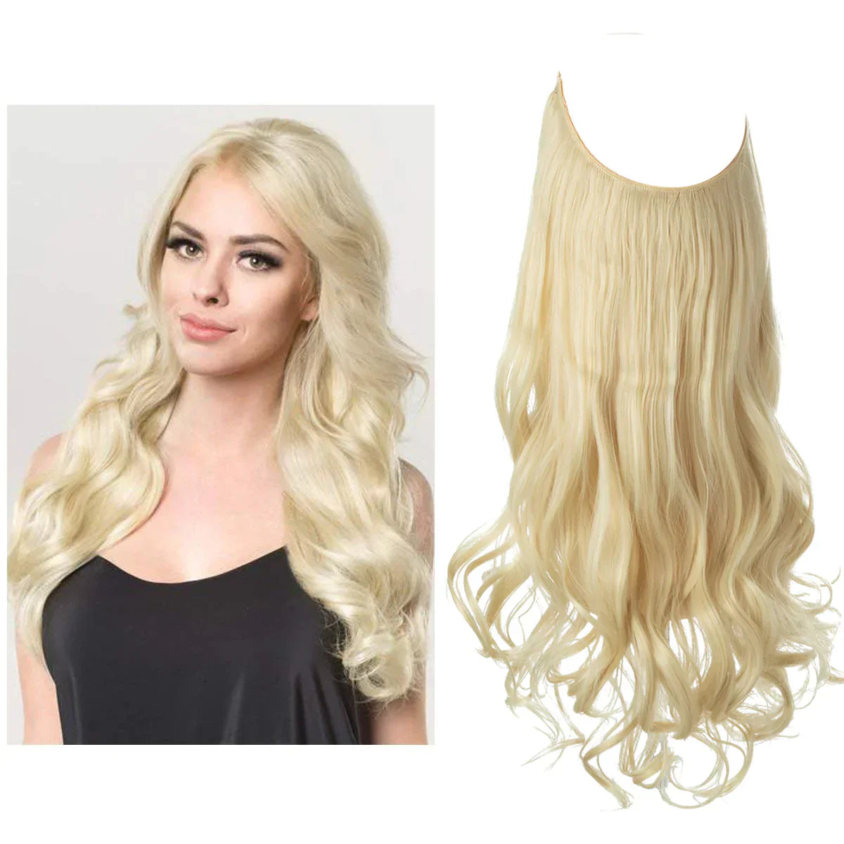 SecretHair | Echthaar Extensions | Natürliches Wellen-Volumen | Blond