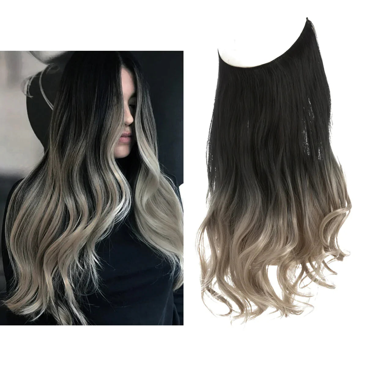 SecretHair | Echthaar Extensions | Natürliches Wellen-Volumen | Blond