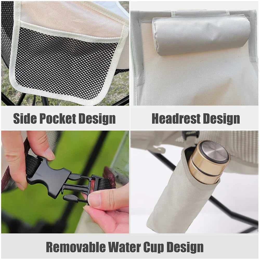 CampEase Klappstuhl Outdoor | Stark und leicht für Camping, Strand und Garten