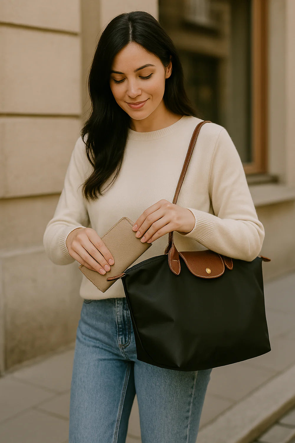 Faltbare Wasserdichte Handtasche – Elegante und Kompakte Tasche für Frauen im Alltag