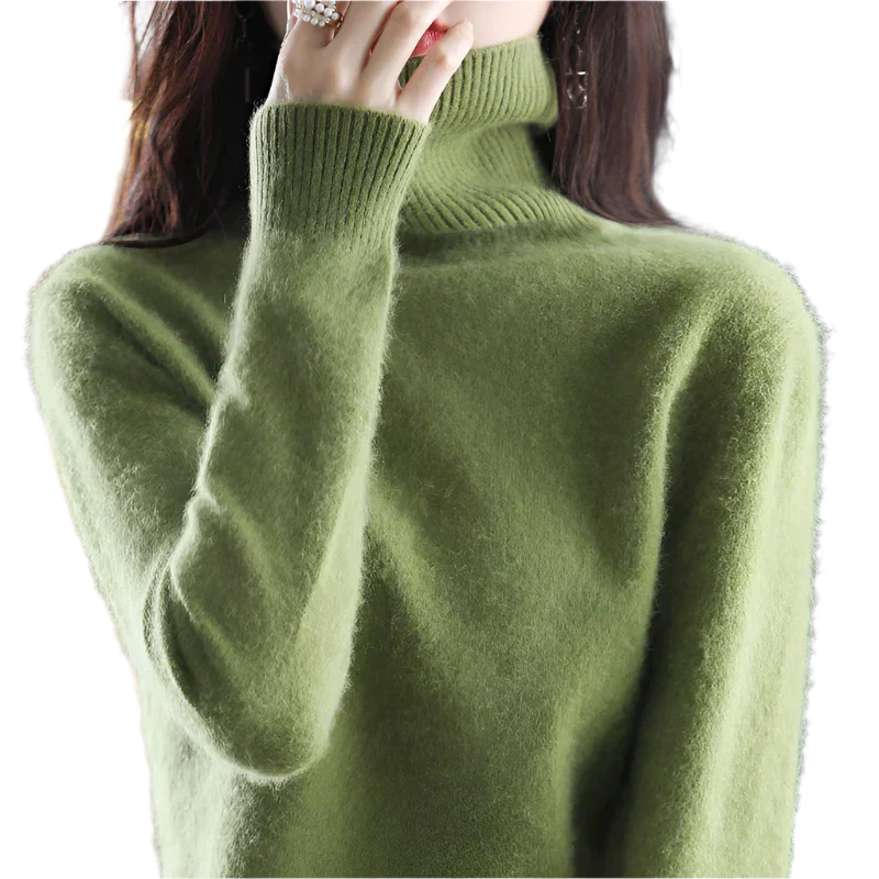 AuroraWeave Kaschmir Rollkragenpullover für Frauen im Herbst