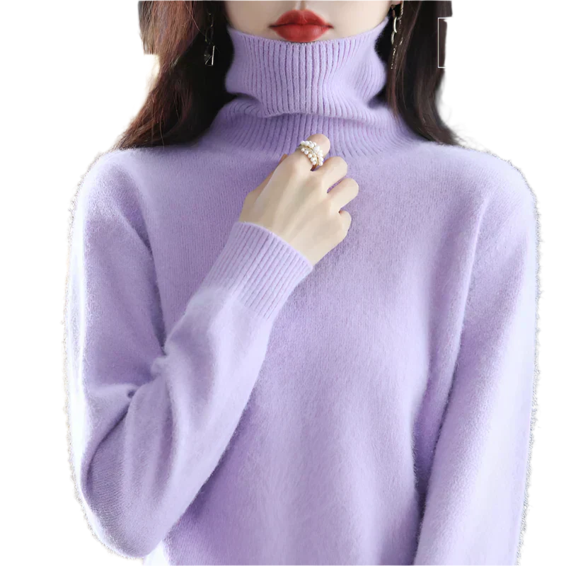 AuroraWeave Kaschmir Rollkragenpullover für Frauen im Herbst