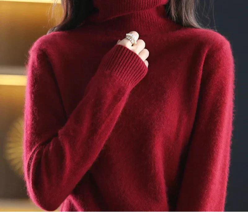 Nyorelle Kaschmir Hochkragenpullover für Herbst und Winter