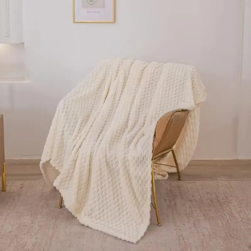 Caelidra - Karierte Weiche Samtdecke Warme Gemütliche Plaid für Sofa und Bett