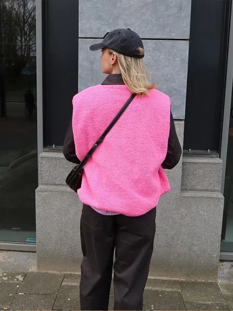 Fioréne | Trendiger Wollbodywarmer für Damen mit Knöpfen