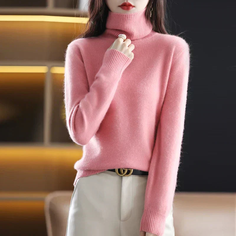 Nyorelle Kaschmir Hochkragenpullover für Herbst und Winter