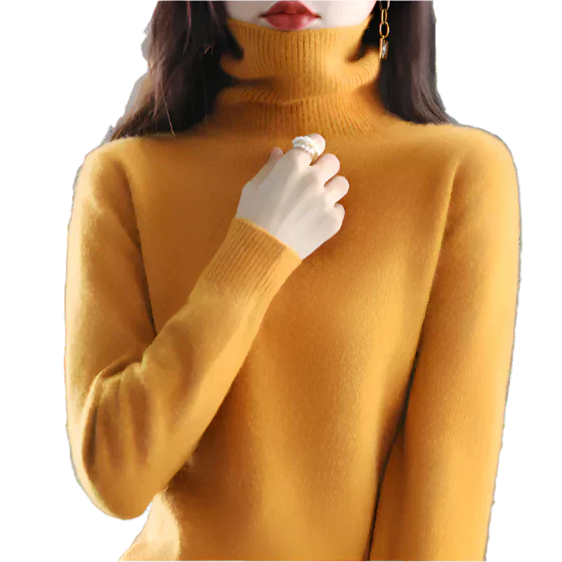 AuroraWeave Kaschmir Rollkragenpullover für Frauen im Herbst