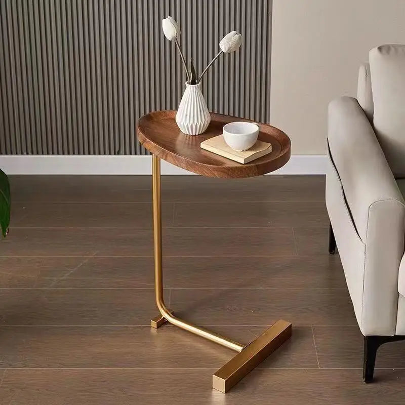 Nirethia - C-förmiger mobiler Beistelltisch ideal für Sofa oder Bett