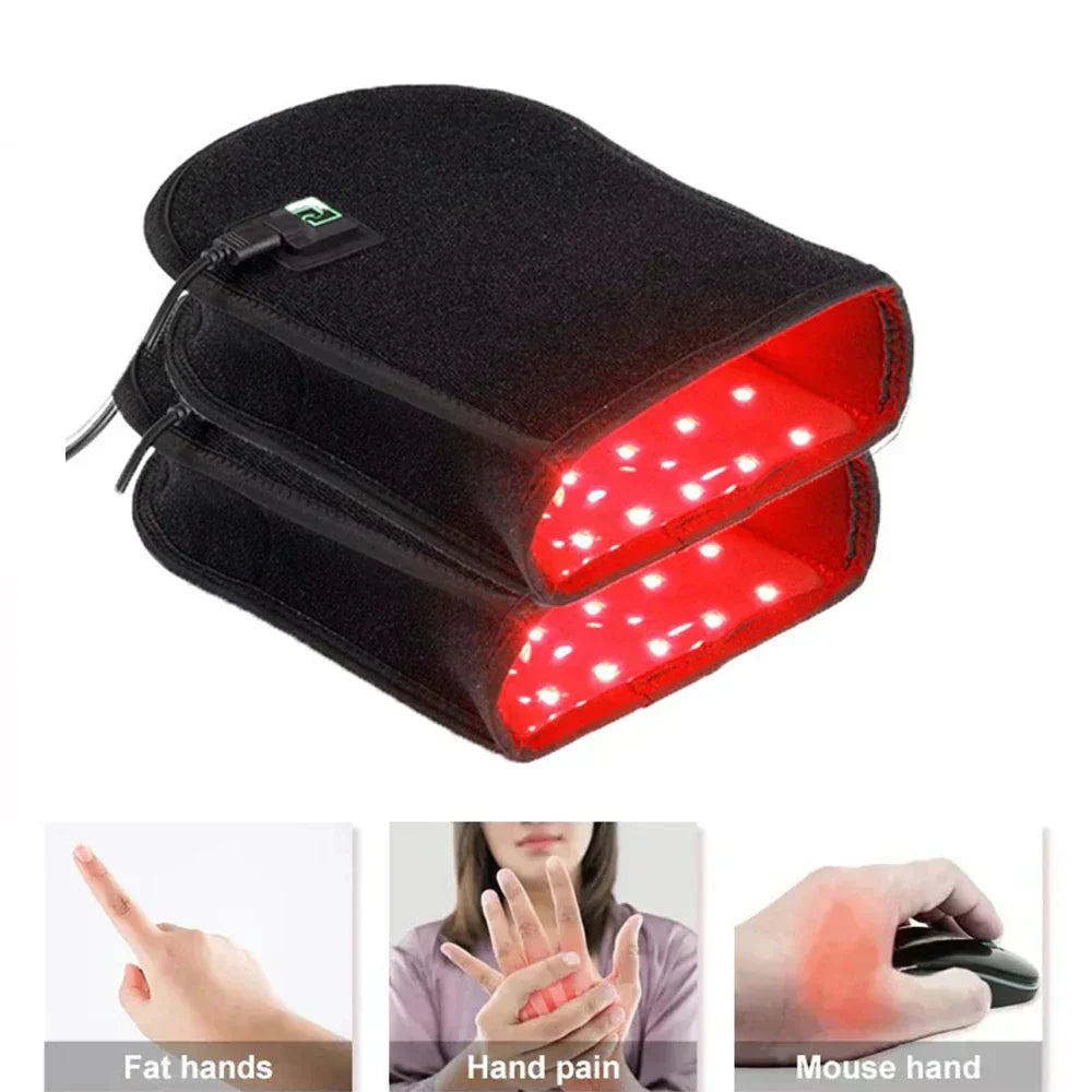 Lumera-Handschuh zur Linderung von Hand- und Gelenkschmerzen mit rotem Licht