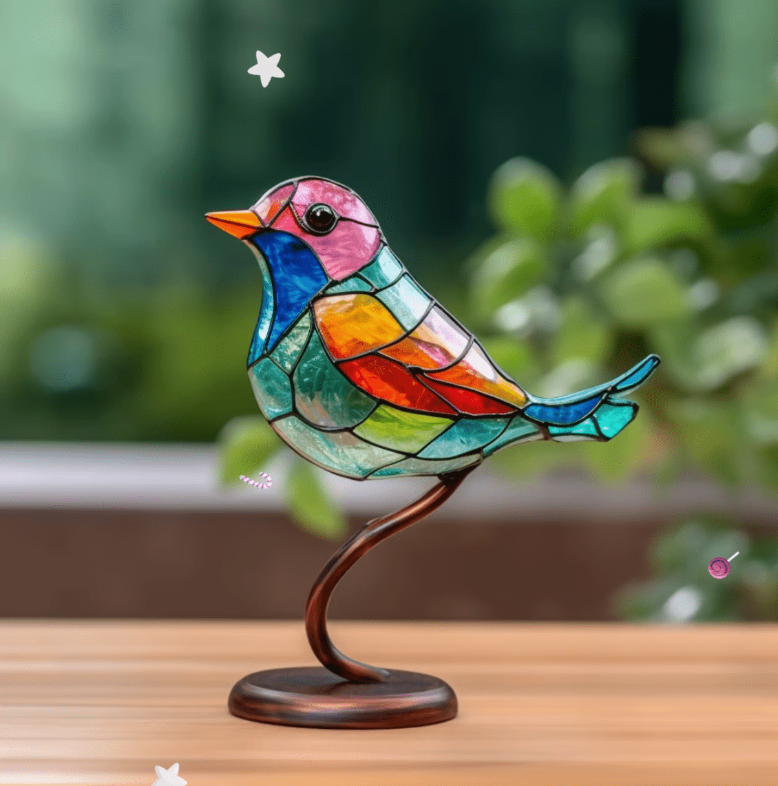 VivaBirds | Erleben Sie, wie diese Glasmalerei-Vögel Ihren Raum mit lebendigen Farben füllen