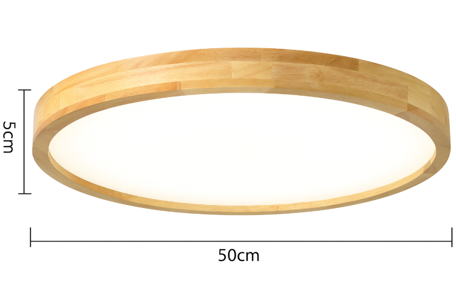 Nordic Massivholz Runde Ultra-dünne LED Deckenleuchte 1-Licht
