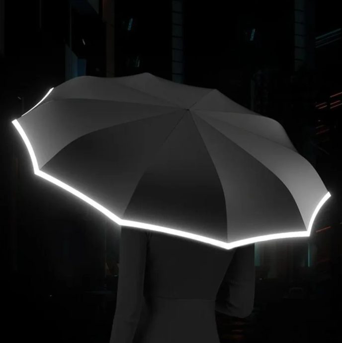 Reflektierender Edge Sturmfester Regenschirm